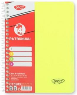 Caiet A5 4 subiecte 120 file Coperta Plastic