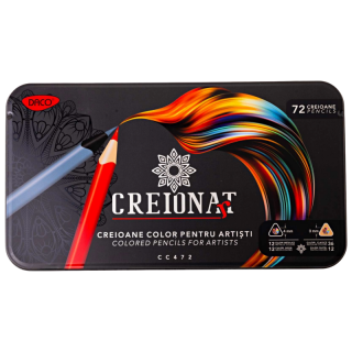 Creion color 72 culori Cutie metalica DACO CC472