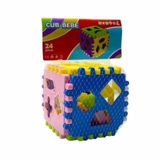 Cub bebe cu puzzle 24 piese RobenToys