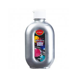 Culori tempera Keyroad, 300ml,ARGINTIU METALIZAT