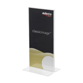 Display prezentare Deflecto, 1 3 A4, portret, forma T, plastic