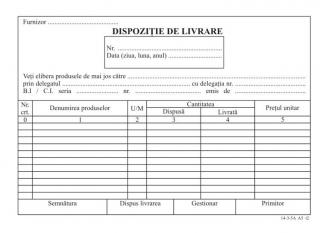 Dispozitie de livrare A5