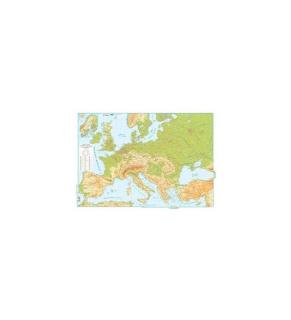 Harta EUROPA fizica 50x70 cm, plastifiat