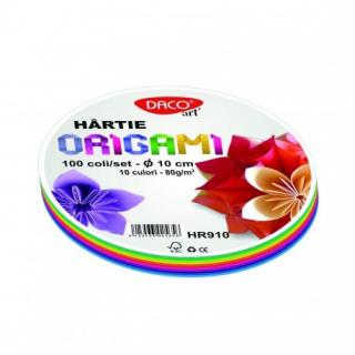 Hartie Origami rotunda 10cm 100 set DACO HR910