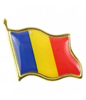 Insigna Steag Tricolor Romania, 20x20 mm