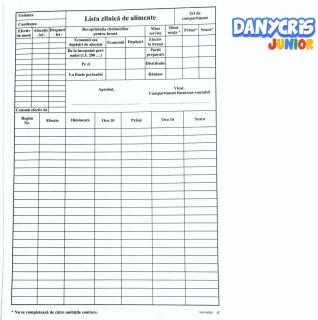 Lista zilnica de alimente A4 ( Dany Cris )