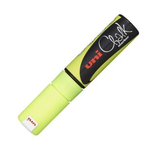 Marker creta lichida UNI Chalk, 8mm, GALBEN FLUO