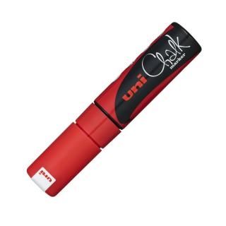 Marker creta lichida UNI Chalk, 8mm, ROSU FLUO