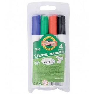 Marker pentru textil, set de 4 culori