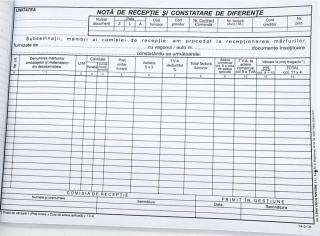 NIR - Nota de receptie si constatare de diferente autocopiativ, A4