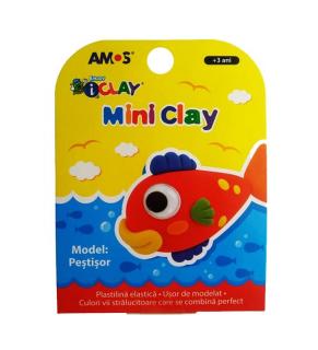 Plastilina iClay MiniClay Amos, model Peste, 30 g, 4 culori cutie