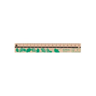 Rigla Liniar lemn 100% FSC  , 17 cm, diverse motive, seria GREENline