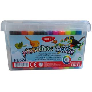 Set Plastilina 24 culori cu forme Plastiline Multe