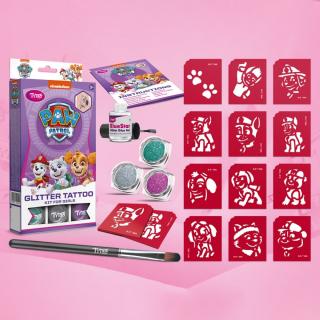 Set tatuaje cu sclipici Paw Patrol, Fete