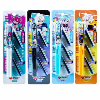 Stilou cu 3 rezerve pe blister, Fashion Boy