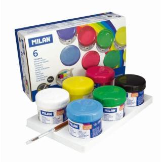 Tempera pe baza de apa, 6 culori set, flacon 40ml