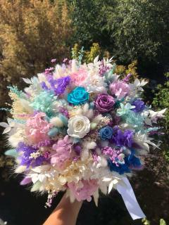 Buchet flori criogenate multicolor