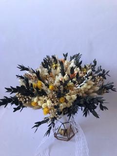 Buchet flori criogenate si eucalipt