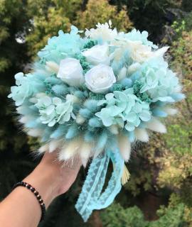 Buchet flori turquoise