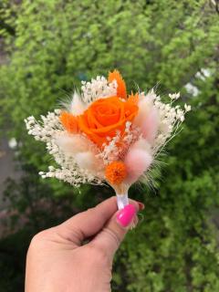 Cocarde din flori criogenate portocalii