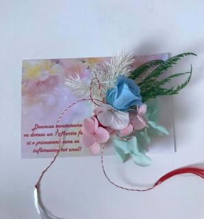 Martisoare handmade cu flori criogenate si uscate