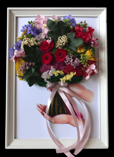 Tablou buchet flori criogenate