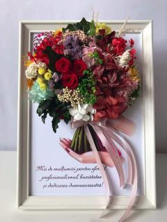 Tablou Buchet flori si licheni stabilizati