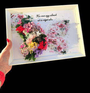 Tablou personalizat fluture cu flori