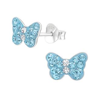 Cercei Argint 925- Butterfly Blue