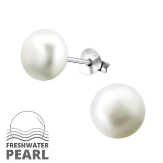 Cercei Argint 925- Perle De Apa Dulce-8 mm