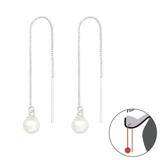 Cercei Lant Perla 6 mm -Argint 925