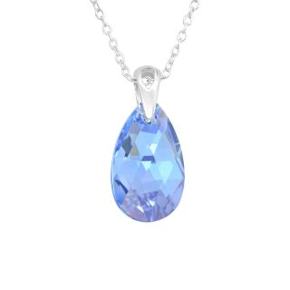 Colier Argint 925-Lacrima Crystal Albastru