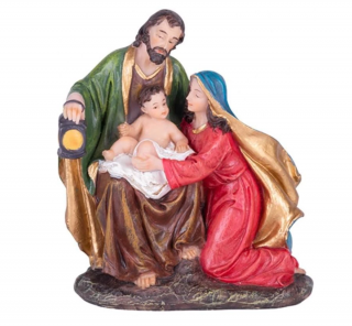 Decoratiune Craciun, polirasina, Nasterea lui Iisus, 10.5x6x12 cm, Magic Home