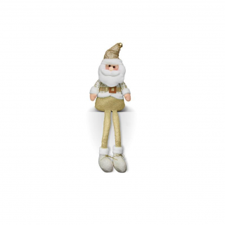 Figurina decorativa pentru pervaz Mos Craciun auriu, 60 cm inaltime, MagicHome