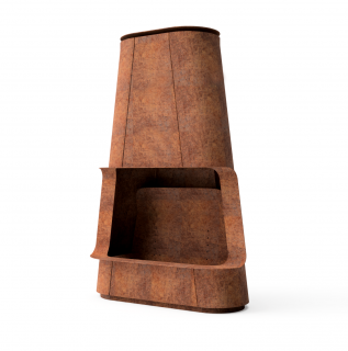 Fireplace Apollo din Otel corten, 125 A  53 A  190 cm