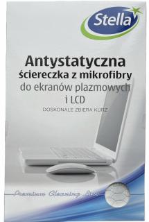 Laveta microfibra antistatica pentru monitoare, televizoare si alte produse de sticla, 30x40 cm, Stella