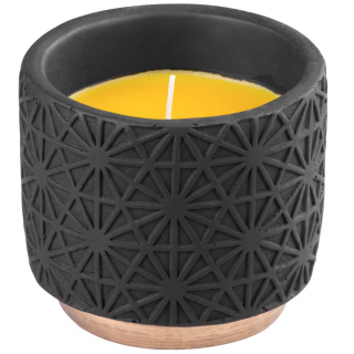 Lumanare parfumata Strend Pro Citronella, 200 g, in suport decorativ negru