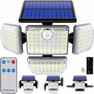 Proiector led 9W cu panou solar si baterie de 2400mAh, IP65, 171 leduri, 20x29x10 cm, Izoxis