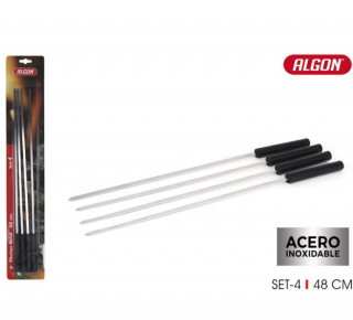 Set 4 bete plate inox frigarui, 48 cm