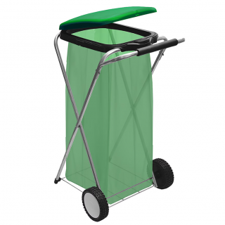 Suport pentru saci de gunoi , œMOVE  UP 1,  , cm 44 x 56 x 83-h, cu 2 roti si bara tractare cu maner ergonomic - anti-alunecare, deschidere cu buton, cu grila suport din metal, pentru saci de la 20 l la