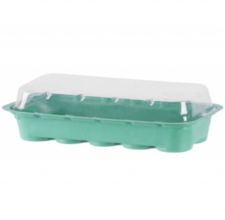 Tava pentru rasaduri cu capac, 26x12.5x4 cm, 10 gauri