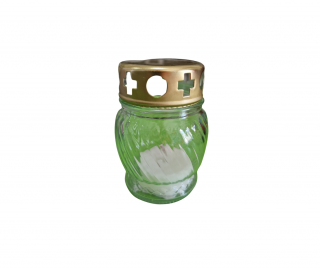 Candele Sticla (cod: 5371) - Alb transparent