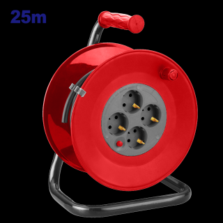 Derulator cablu cu 4 prize, 25m