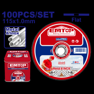 Discuri abrazive 115mm x 1.0mm, set 100 buc