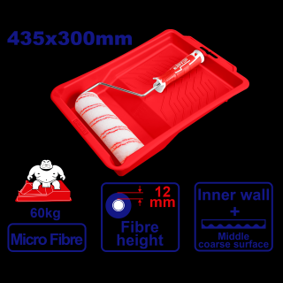Set de perii cilindrice 2 in 1 pentru peretele interior