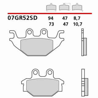 Placute frana spate Brembo sinter 07GR52SD