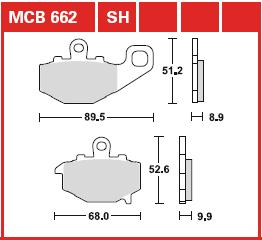 Placute frana TRW MCB662