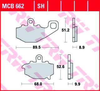 Placute frana TRW MCB662SH