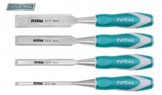 TOTAL - Set 4 dalti pentru lemn (6mm, 12mm, 19mm, 25mm) - Cr-V (INDUSTRIAL)