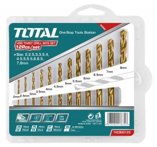 TOTAL - Set burghiu pentru metal HSS: 12 buc